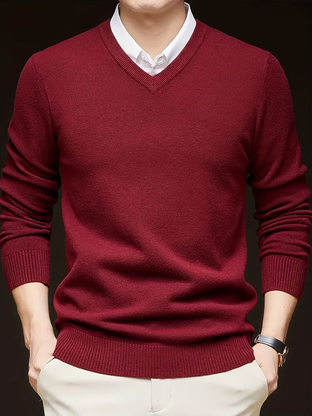 Warm Sweater for Men | V Neck Cosy Winter Style