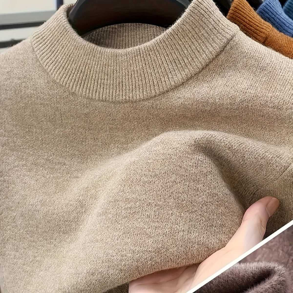 Warm Sweater for Men | Ribbed Cold Weather Ready