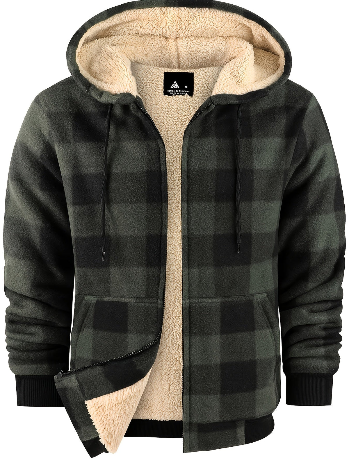 Hooded Winter Jacket for Men | Side Zip Cold Weather Ready