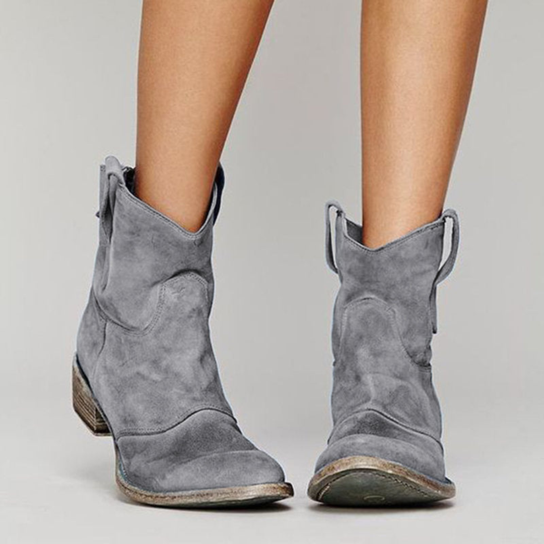 Block Heel Western Cowboy Boots for Women | Pull On Winter Ready Comfort
