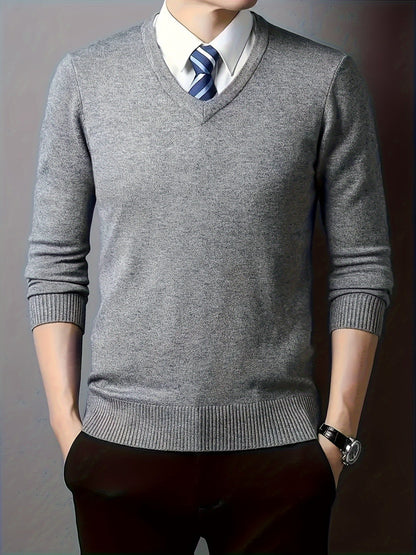 Insulated Sweater for Men | V Neck Lightweight Warm Winter Layer