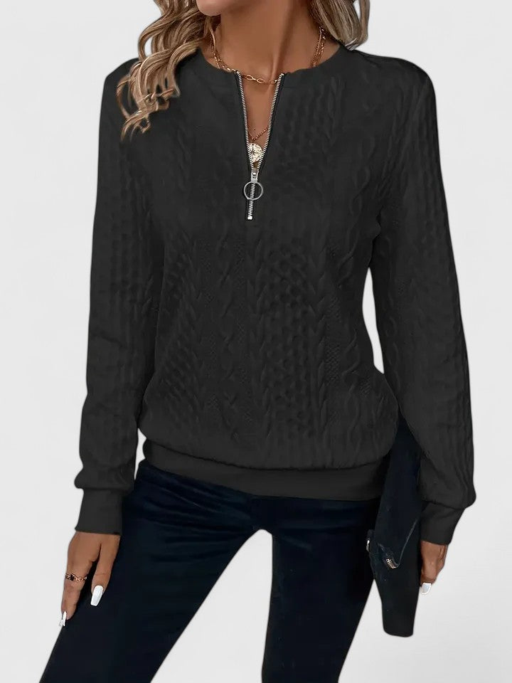 Turtleneck Sweater for Women | Ribbed Half Zip Warm Winter Layer