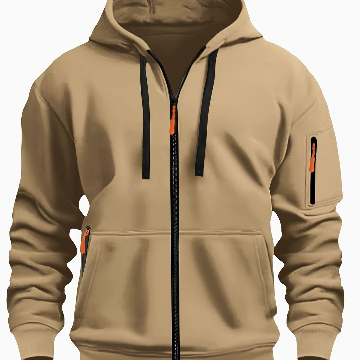 Hooded Hoodie for Women | Drawstring Full Zip Autumn Layering