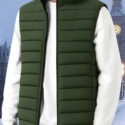 Lightweight Quilted Jacket for Men | Side Zip Cosy Winter Style