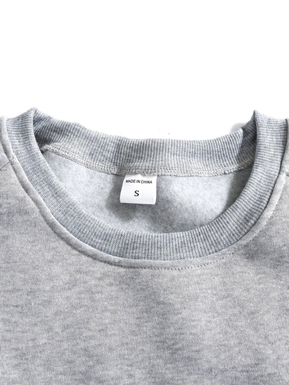 Everyday Sweatshirt for Men | Ribbed Crew Neck Autumn Layering