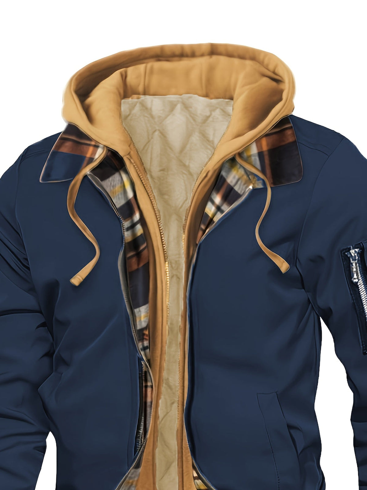 Hooded Winter Jacket for Women | Side Zip Ribbed Autumn Layering
