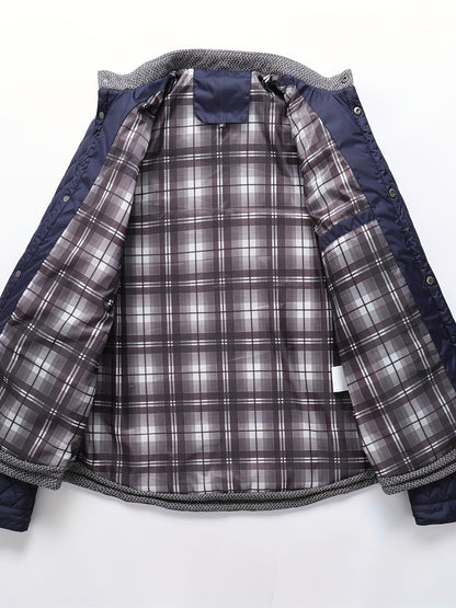 Lightweight Quilted Jacket for Men | Button Front Warm Winter Layer