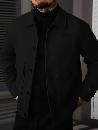 Oversized Winter Jacket for Men | Button Front Cold Weather Ready