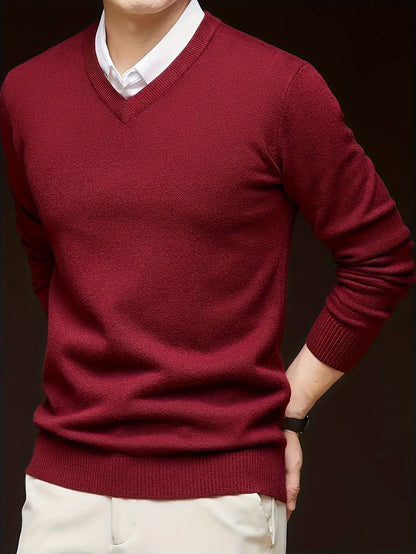Warm Sweater for Men | V Neck Cosy Winter Style