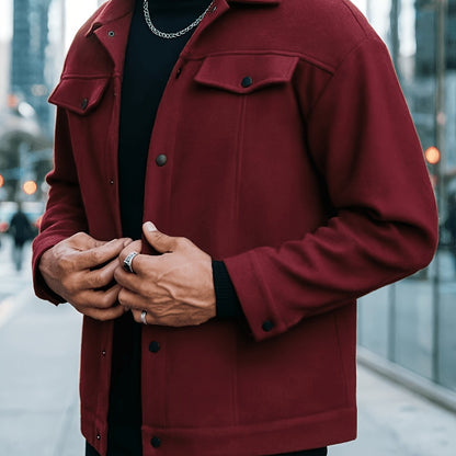 Everyday Winter Jacket for Men | Button Front Autumn Layering