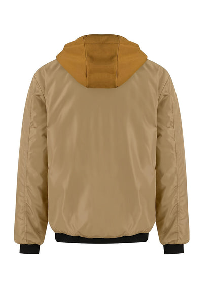 Hooded Winter Jacket for Women | Side Zip Ribbed Autumn Layering