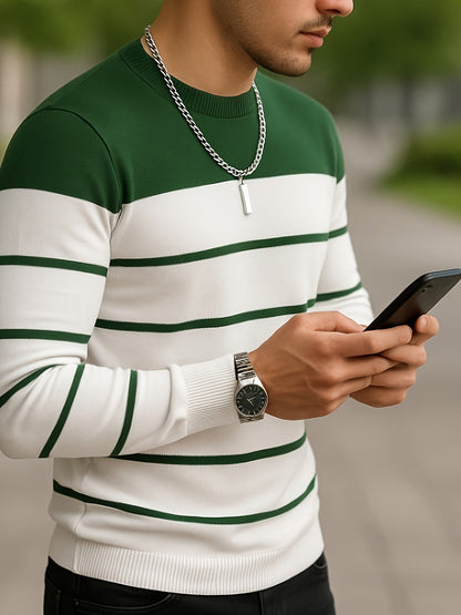 Everyday Sweater for Men | Stretch Crew Neck Autumn Layering