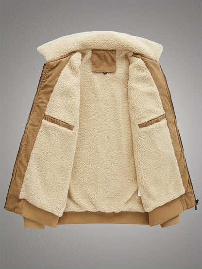 Oversized Puffer Jacket for Men | Side Zip Fleece Lined Fall & Winter 2026
