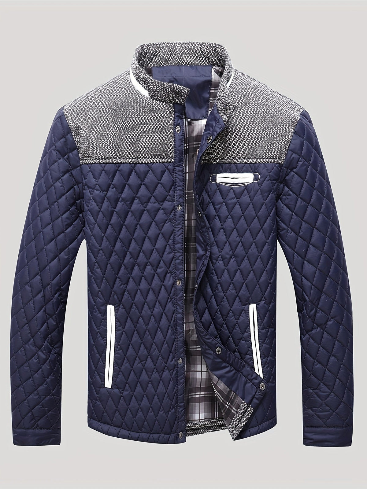 Lightweight Quilted Jacket for Men | Button Front Warm Winter Layer