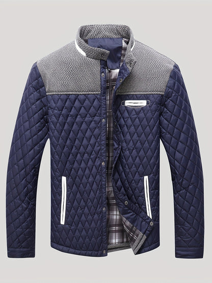 Lightweight Quilted Jacket for Men | Button Front Warm Winter Layer