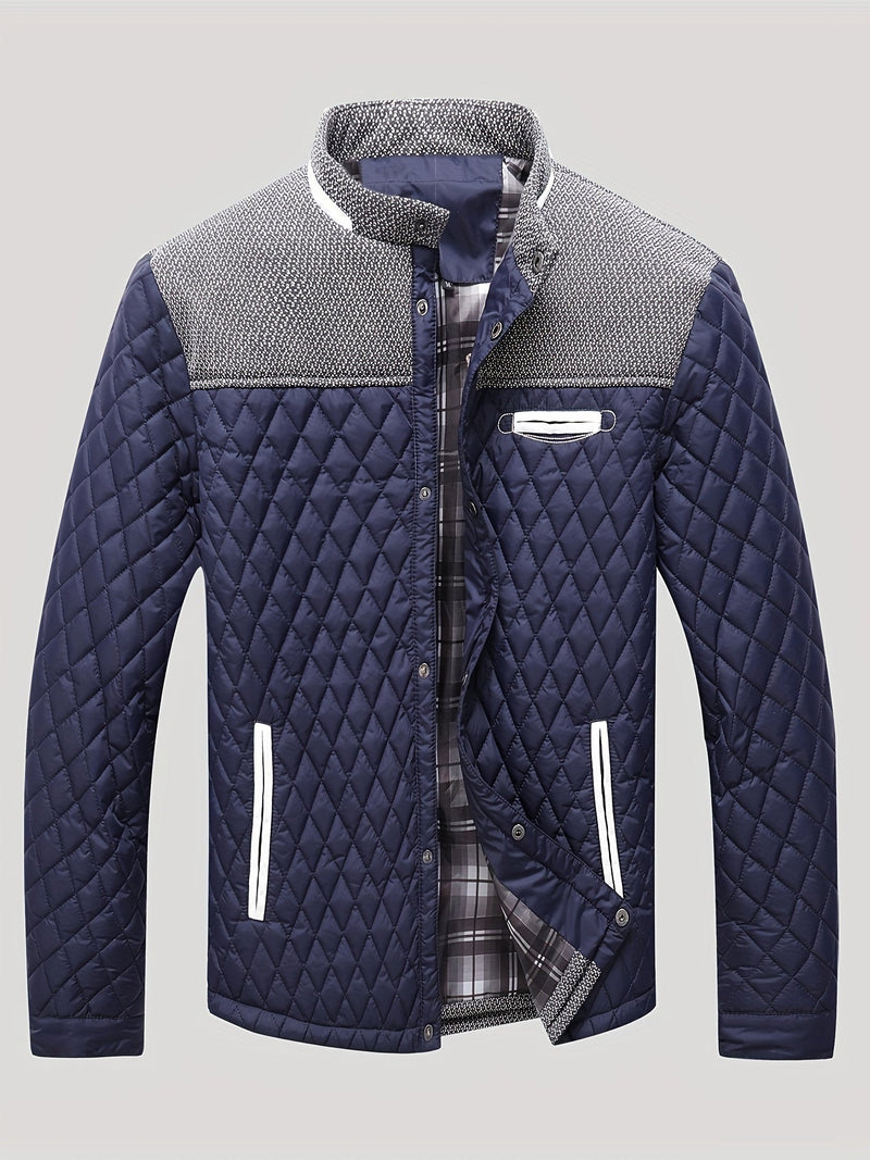 Lightweight Quilted Jacket for Men | Button Front Warm Winter Layer