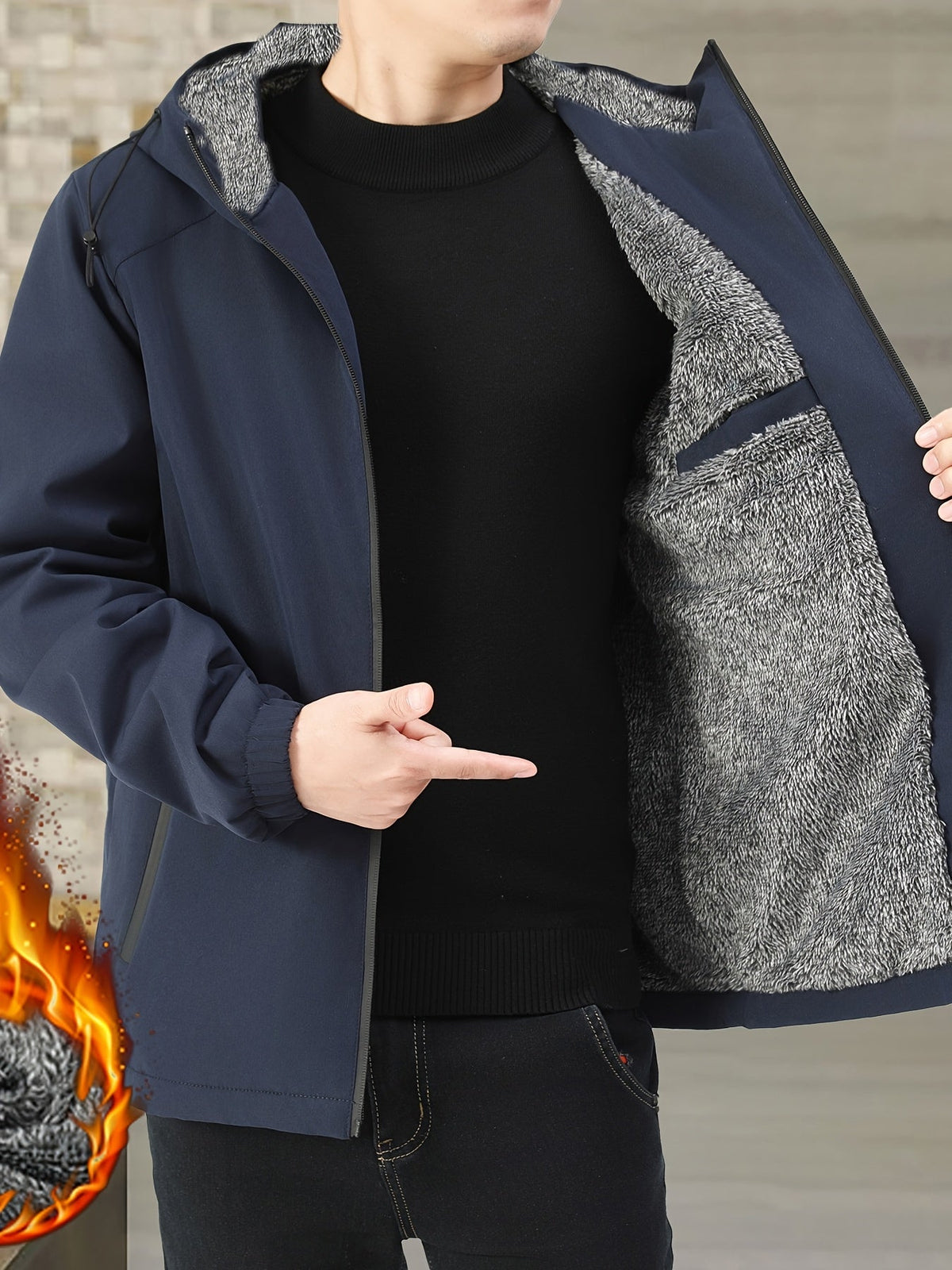 Full Zip Fleece Jacket for Men | Cosy Winter Style