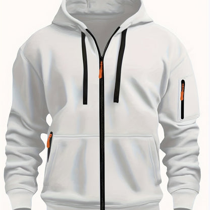Hooded Hoodie for Women | Drawstring Full Zip Autumn Layering