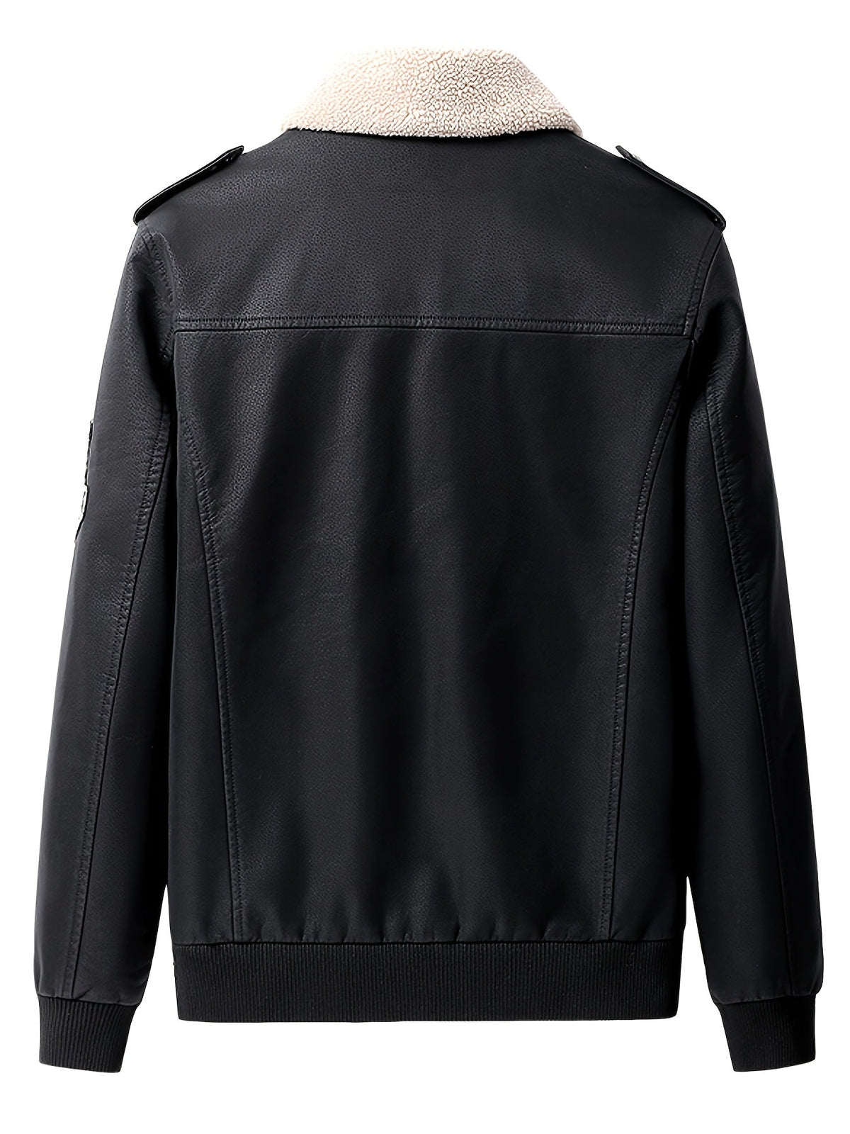 Fleece Lined Bomber Jacket for Men | Ribbed Autumn Layering
