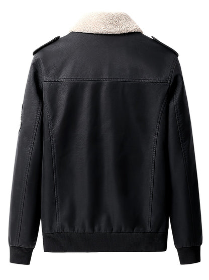 Fleece Lined Bomber Jacket for Men | Ribbed Autumn Layering