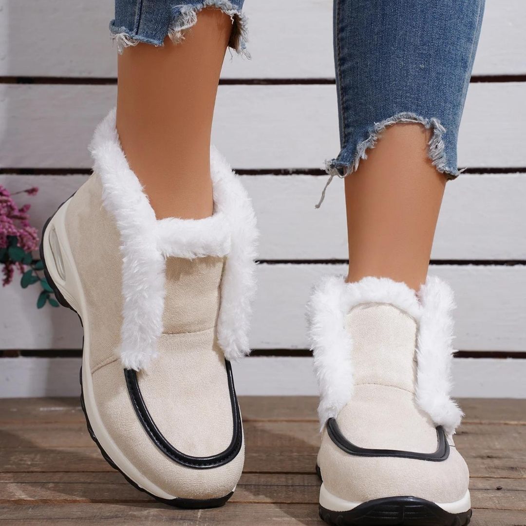 Platform Ankle Boots for Women | Pull On Buckle Strap Winter Ready Comfort