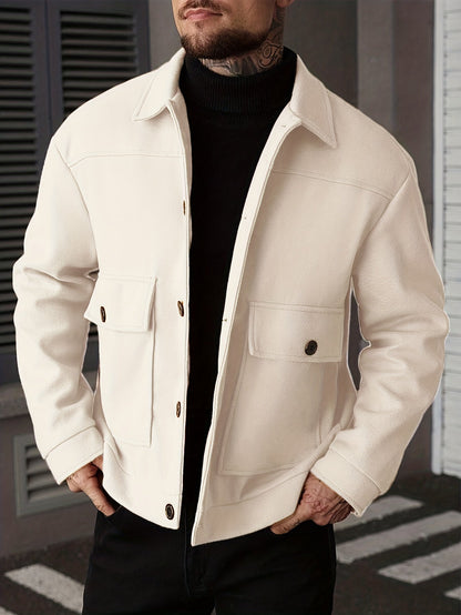 Oversized Winter Jacket for Men | Button Front Cold Weather Ready
