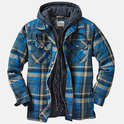 Hooded Quilted Jacket for Women | Button Front Warm Winter Layer