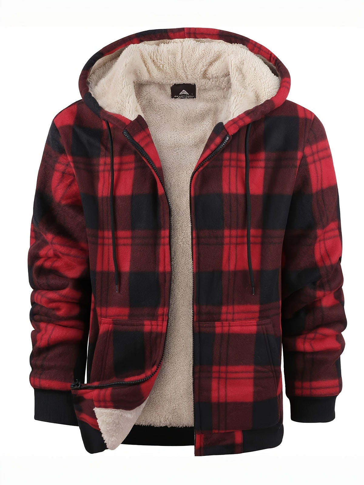 Hooded Winter Jacket for Men | Side Zip Cold Weather Ready