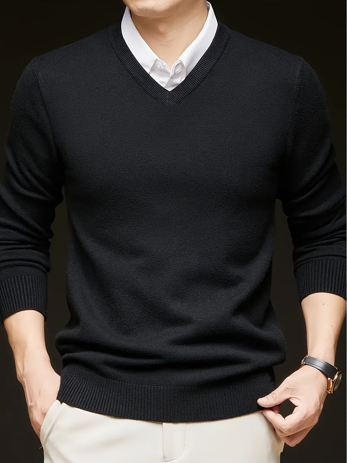 Warm Sweater for Men | V Neck Cosy Winter Style