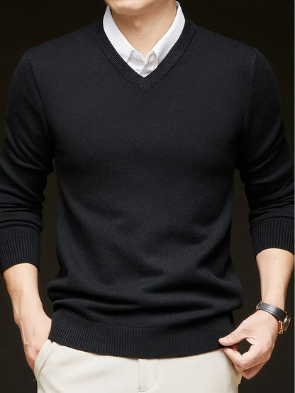 Warm Sweater for Men | V Neck Cosy Winter Style