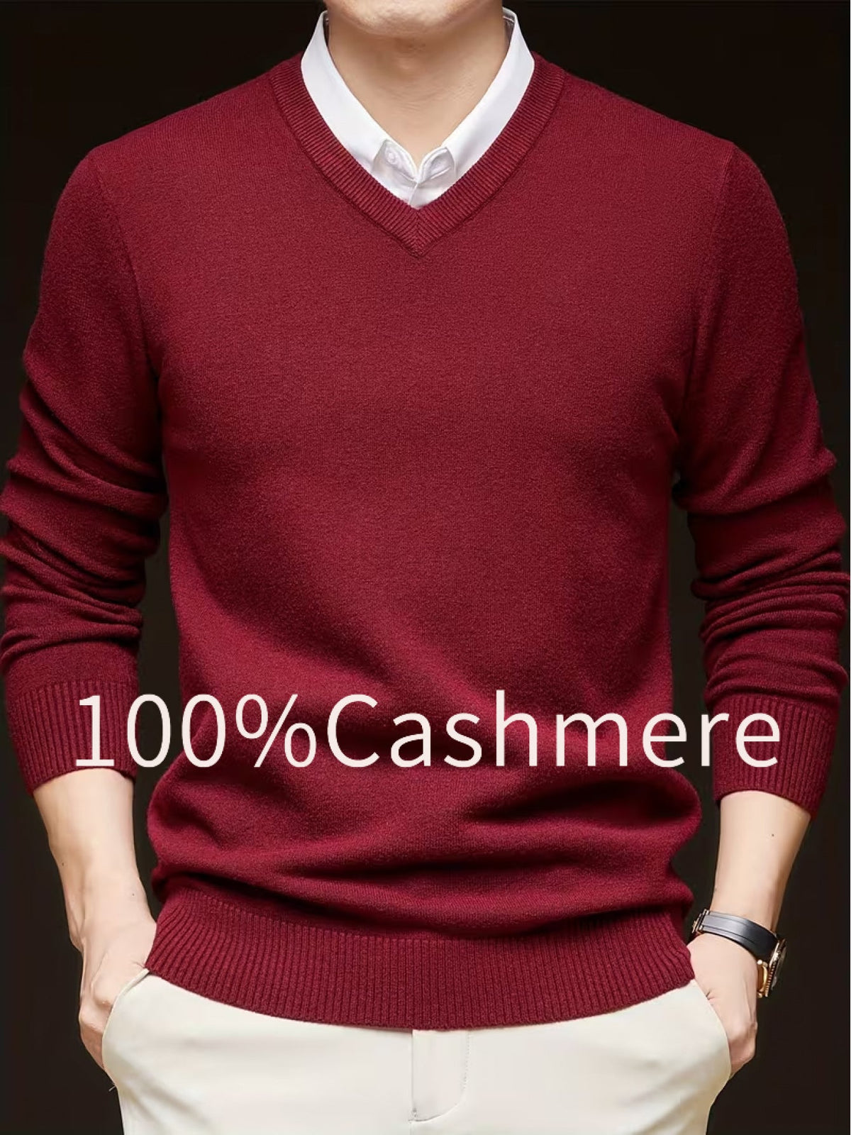Insulated Sweater for Men | V Neck Lightweight Warm Winter Layer