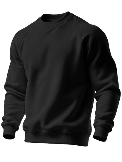 Everyday Sweatshirt for Men | Ribbed Crew Neck Autumn Layering