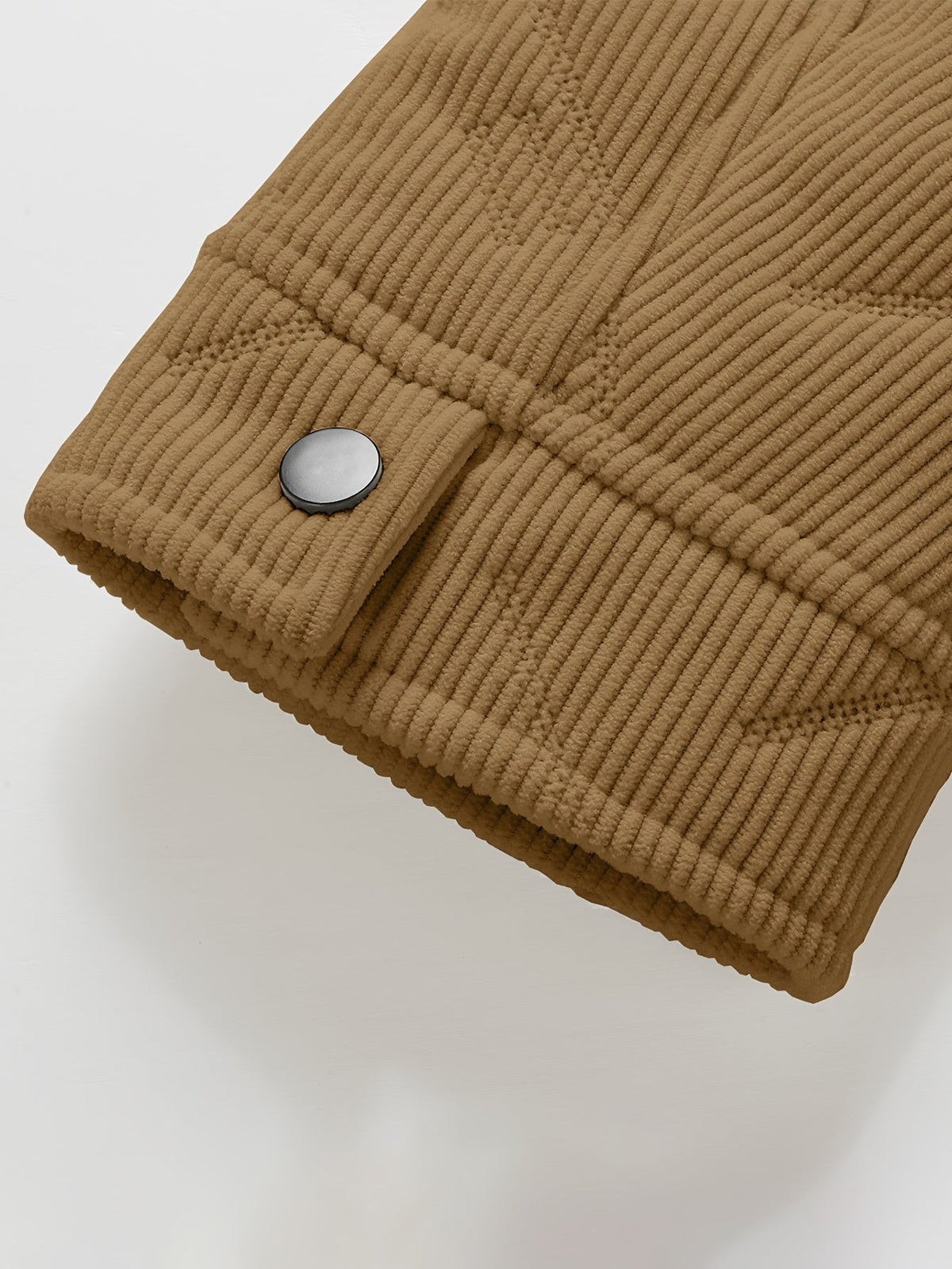 Fleece Lined Winter Jacket for Men | Button Front Lapel Collar Autumn Layering