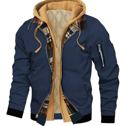 Hooded Winter Jacket for Women | Side Zip Ribbed Autumn Layering