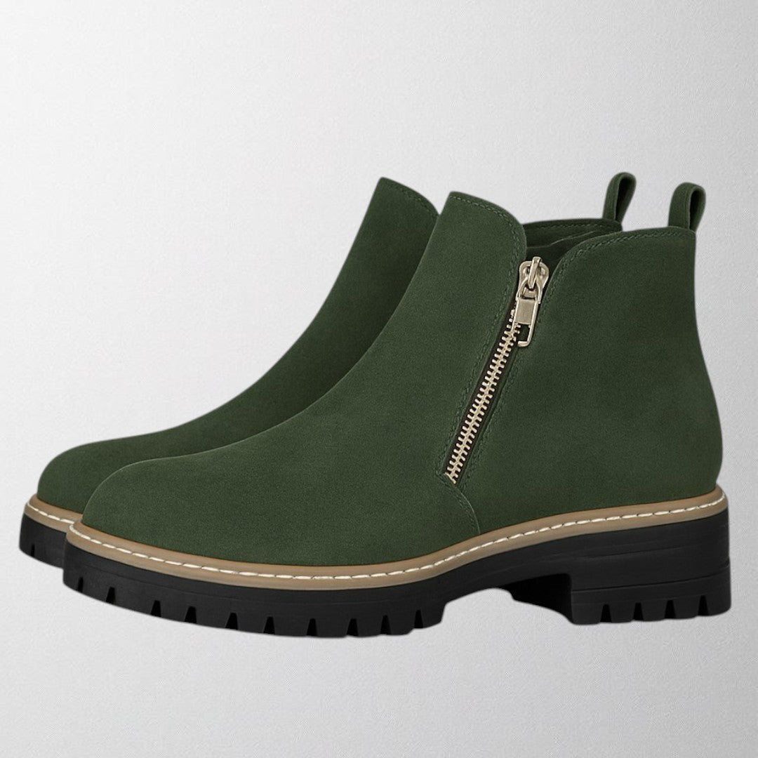 Block Heel Ankle Boots for Women | Side Zip Chunky Fall Booties