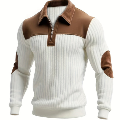 Half Zip Sweater for Women | Ribbed Funnel Neck Cosy Winter Style