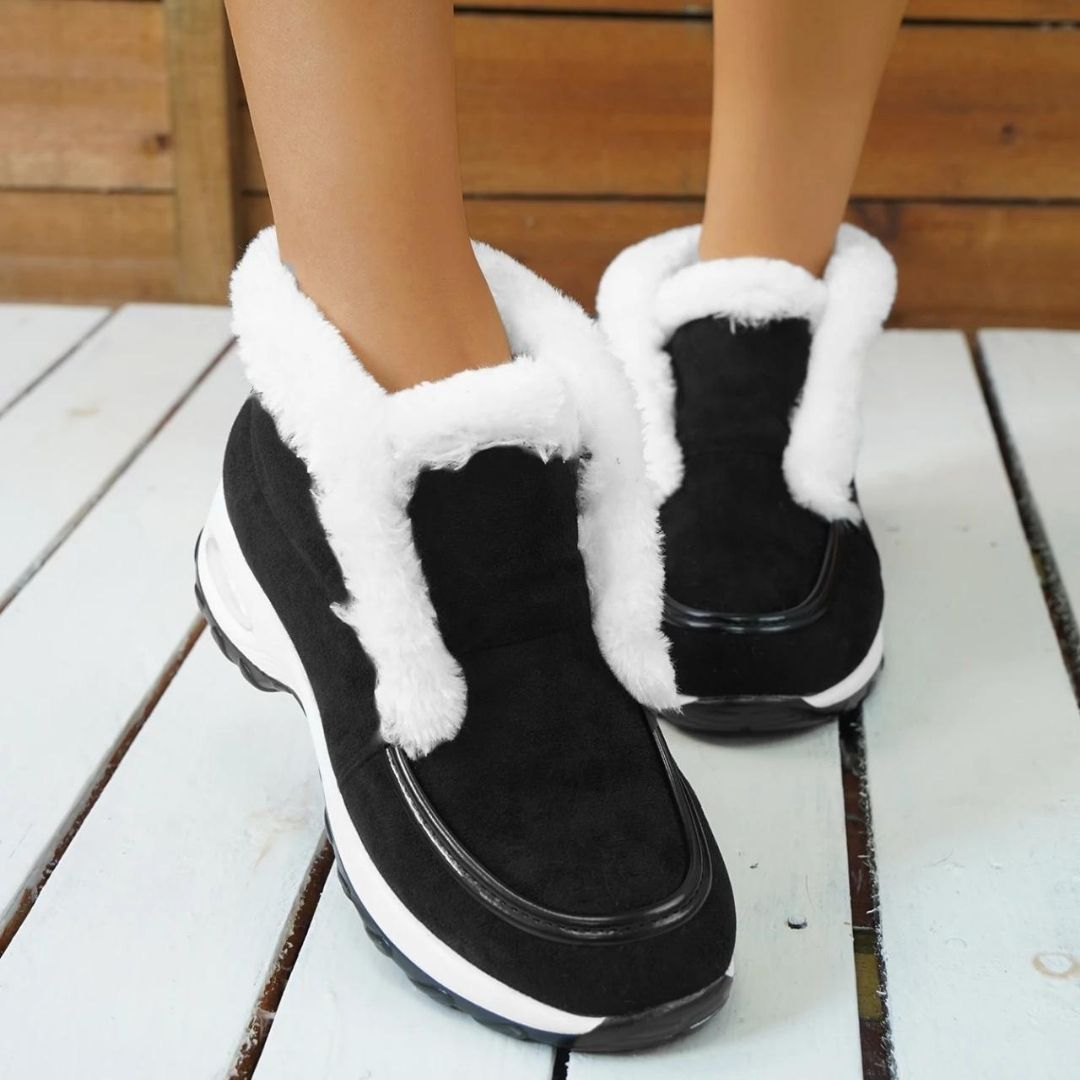 Platform Ankle Boots for Women | Pull On Buckle Strap Winter Ready Comfort