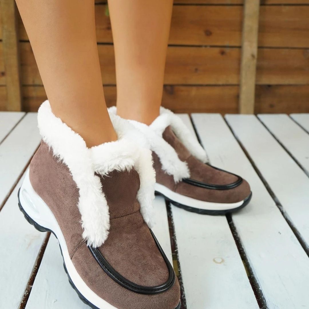 Platform Ankle Boots for Women | Pull On Buckle Strap Winter Ready Comfort