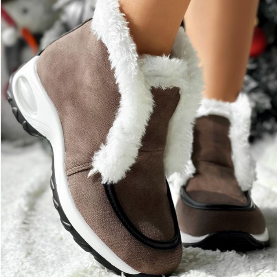 Platform Ankle Boots for Women | Pull On Buckle Strap Winter Ready Comfort