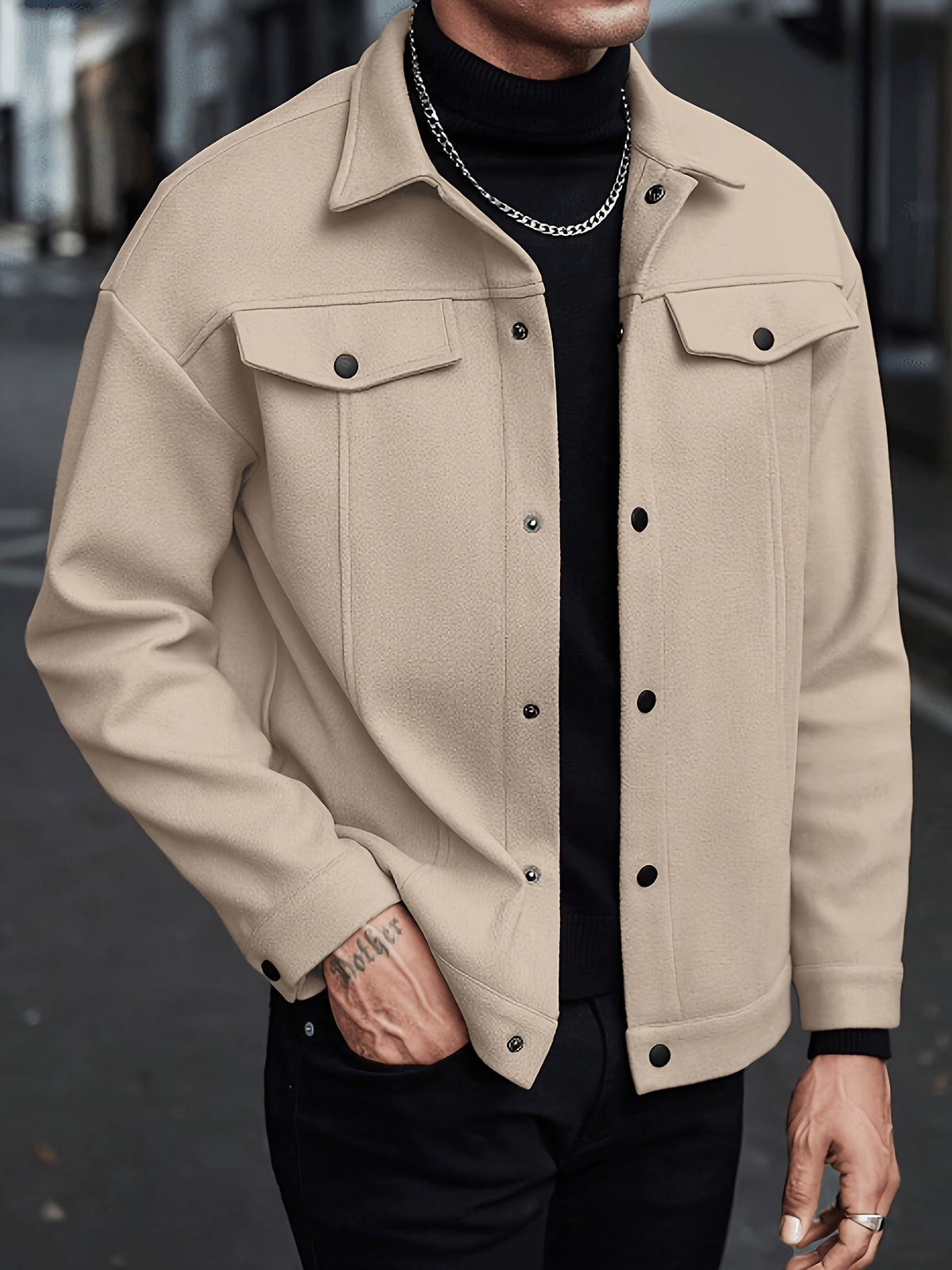Everyday Winter Jacket for Men | Button Front Autumn Layering