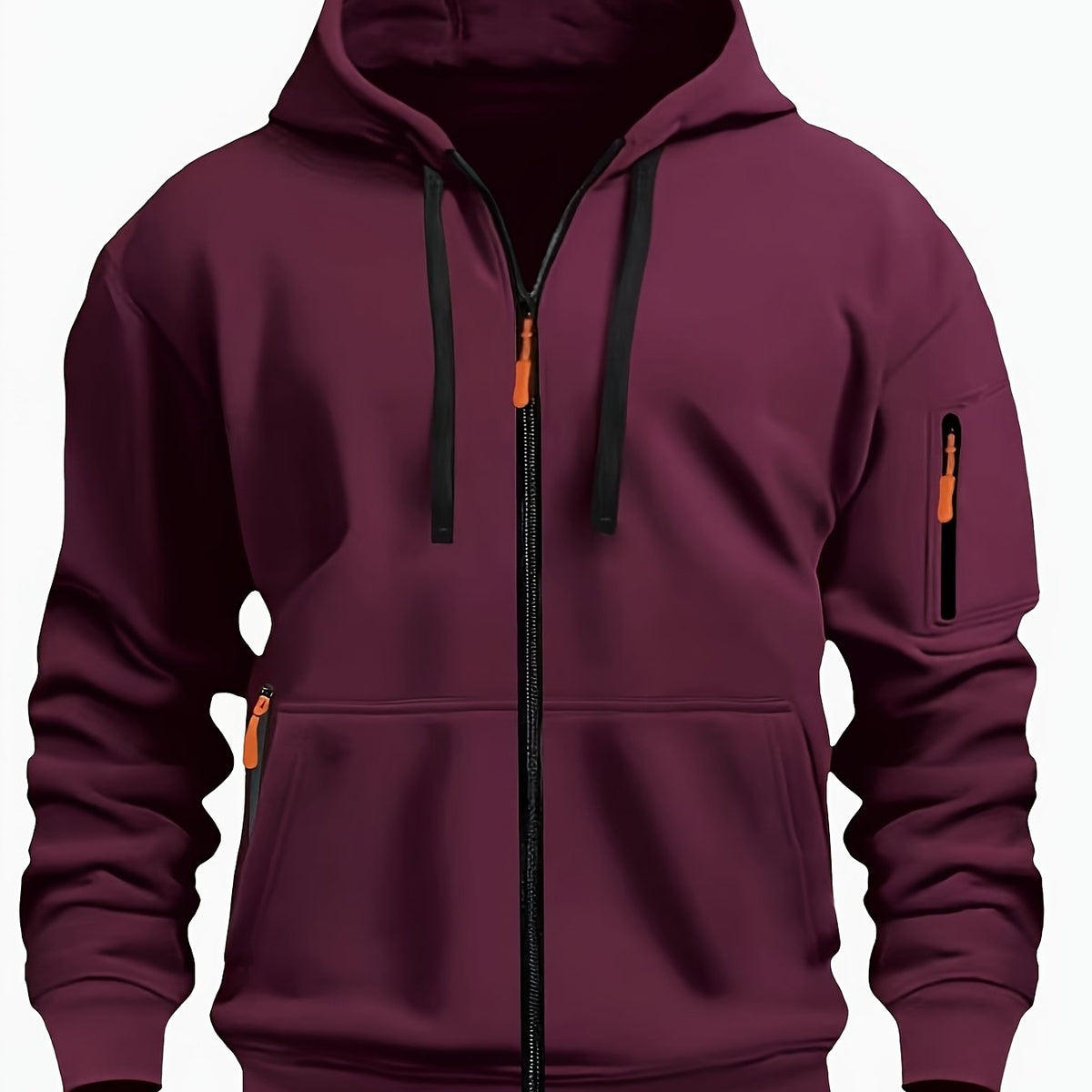 Hooded Hoodie for Women | Drawstring Full Zip Autumn Layering