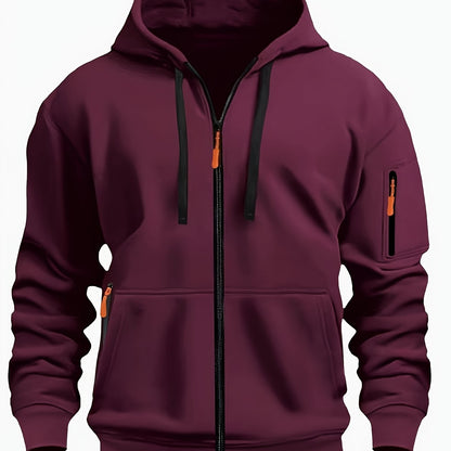 Hooded Hoodie for Women | Drawstring Full Zip Autumn Layering