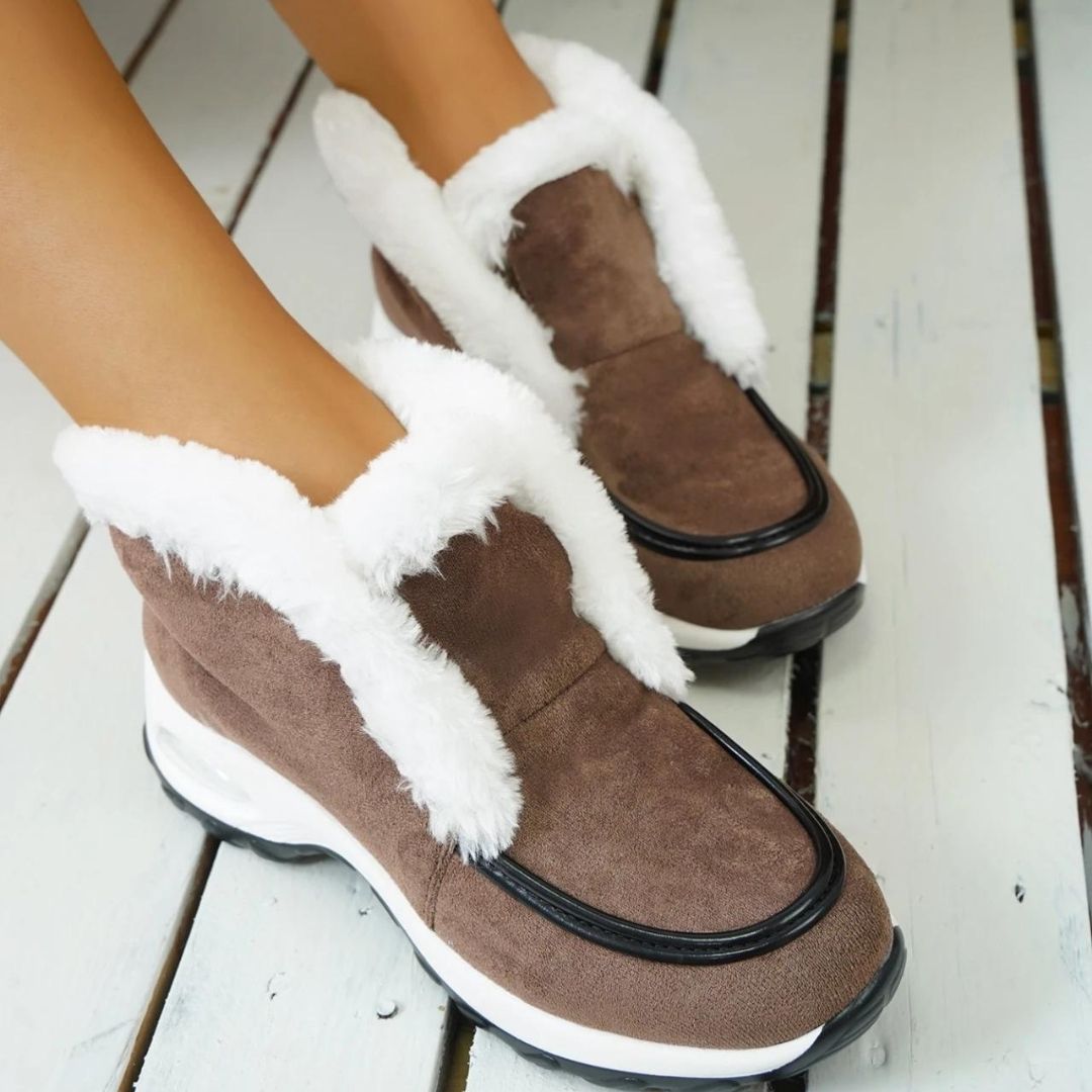 Platform Ankle Boots for Women | Pull On Buckle Strap Winter Ready Comfort