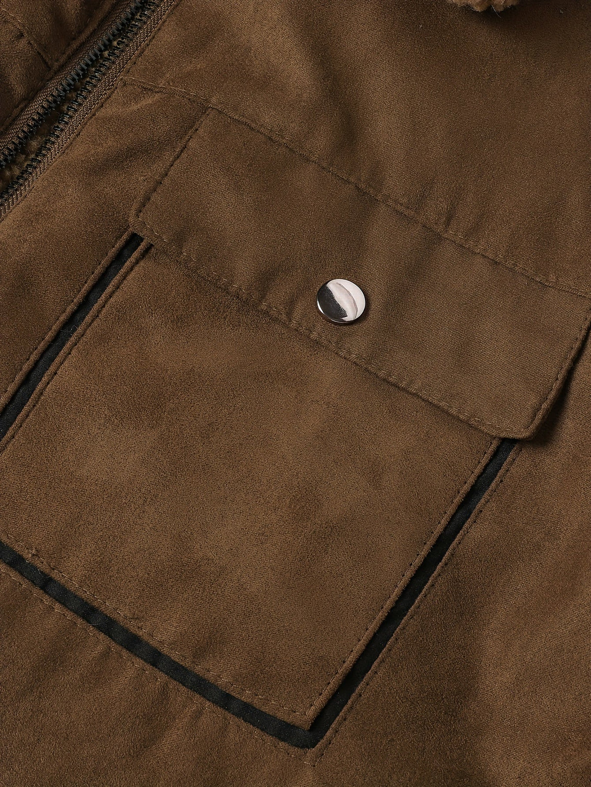 Sherpa Fleece Jacket for Men | Side Zip Autumn Layering