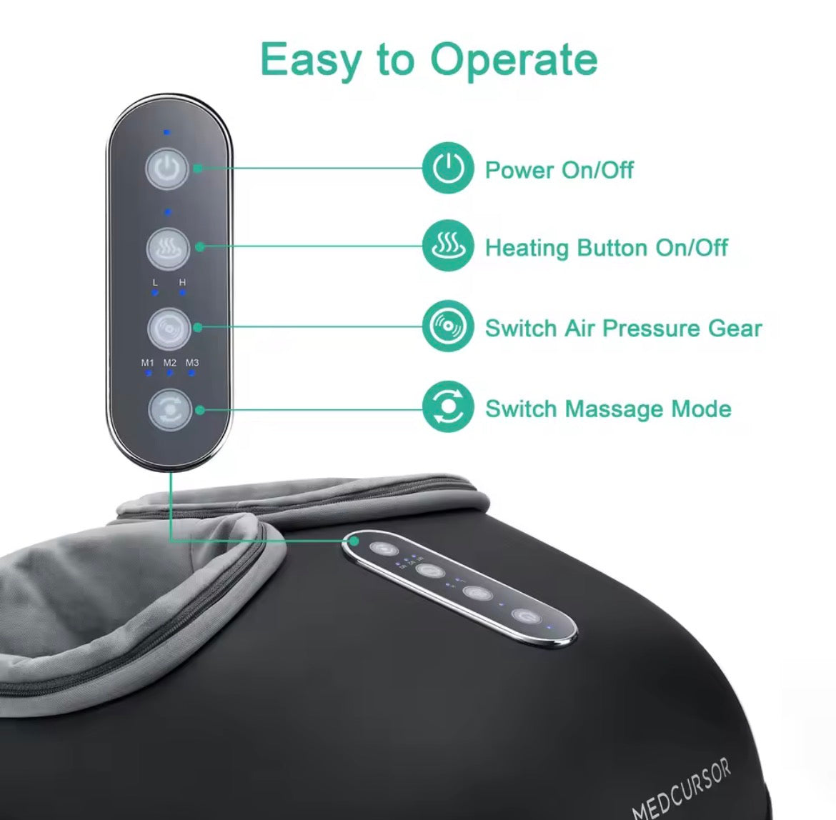 VERIDZ Shiatsu Foot Massager with Heat – Electric Fully Wrapped Foot Massage Machine for Muscle Relaxation & Pain Relief