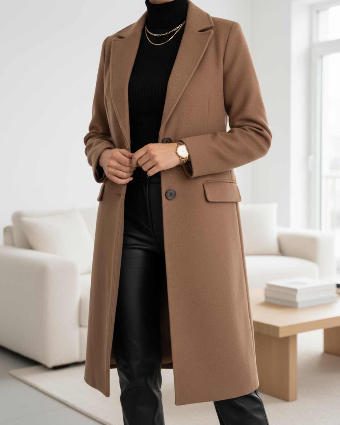 Everyday Winter Coat for Women | Button Front Cold Weather Ready