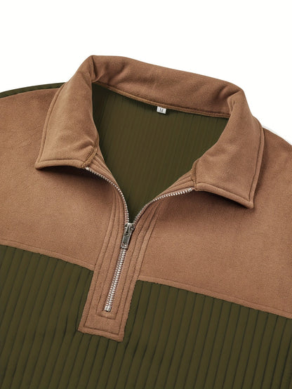Half Zip Sweater for Women | Ribbed Funnel Neck Cosy Winter Style