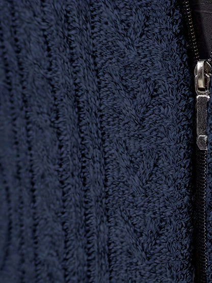 Insulated Cardigan for Men | Funnel Neck Full Zip Warm Winter Layer