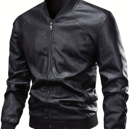Warm Bomber Jacket for Men | Side Zip Ribbed Autumn Layering