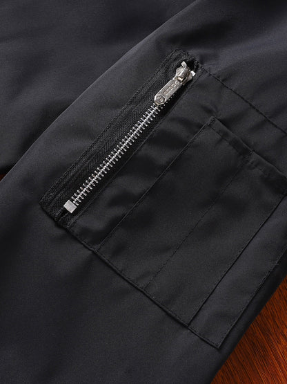 Everyday Bomber Jacket for Men | Ribbed Full Zip Warm Winter Layer
